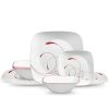 Corelle  Square Splendor 12-piece Dinnerware Set with Appetizer Plates. Service for 4